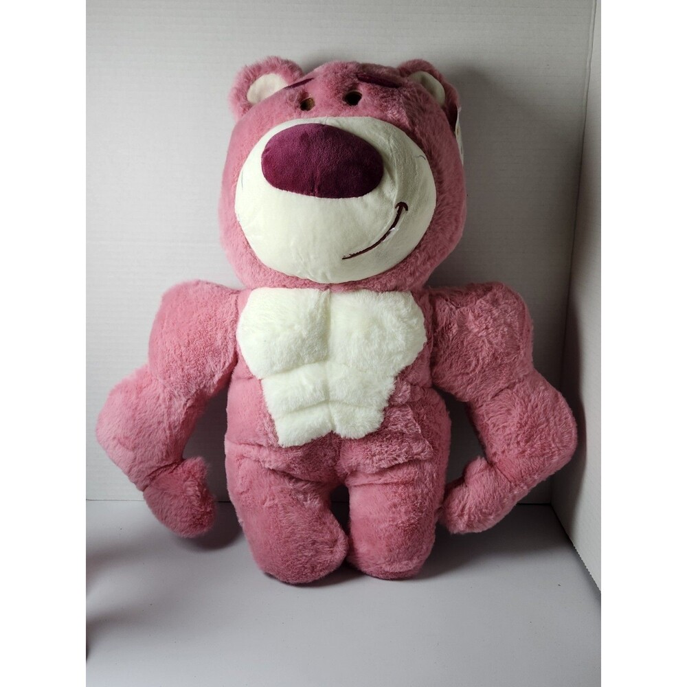 17" Pink Muscular Bear Plush